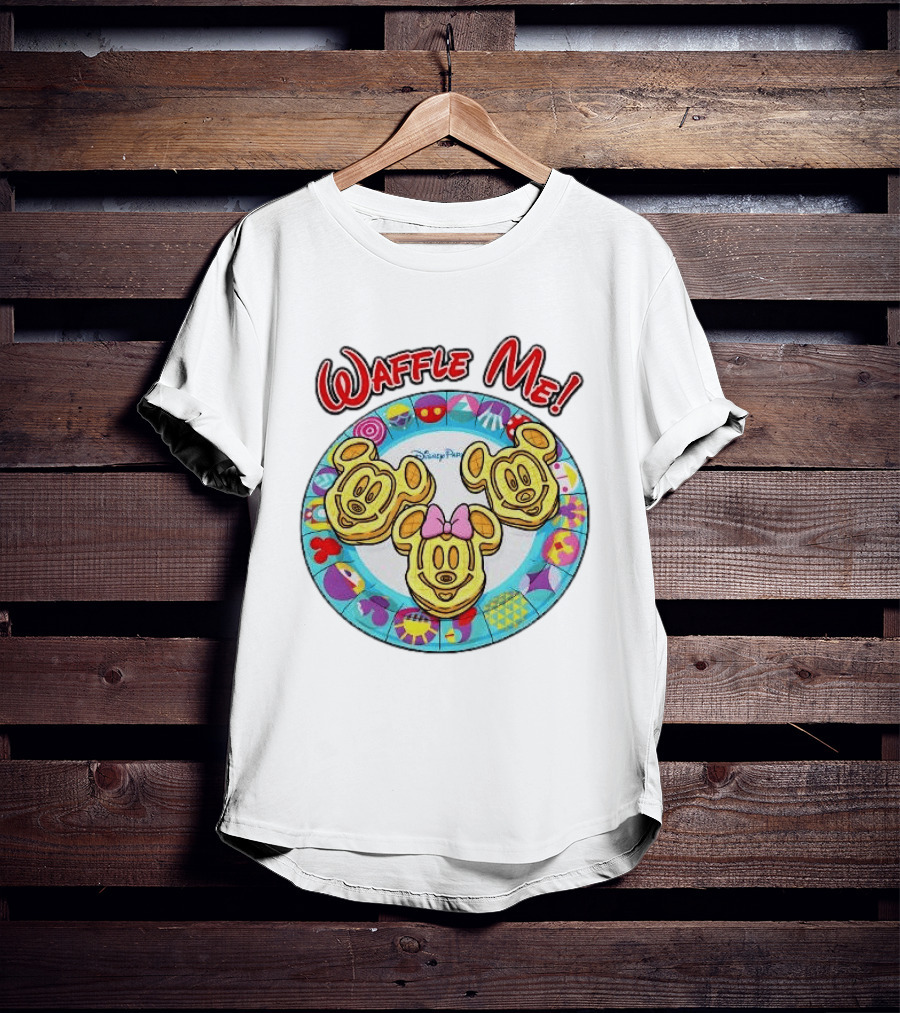 Waffle Me Disney Mickey Minnie Mouse Waffles Plate T-Shirt