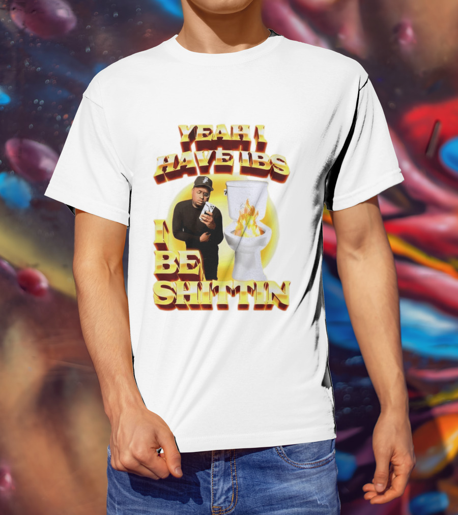 Yeah I Have IBS I Be Shittin 90s Bootleg Style With Fire Toilet And Phone Guy T-Shirt