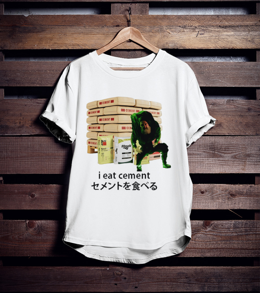 I Eat Cement Surreal Humor Poe's Favorite Snack Cement T-Shirt