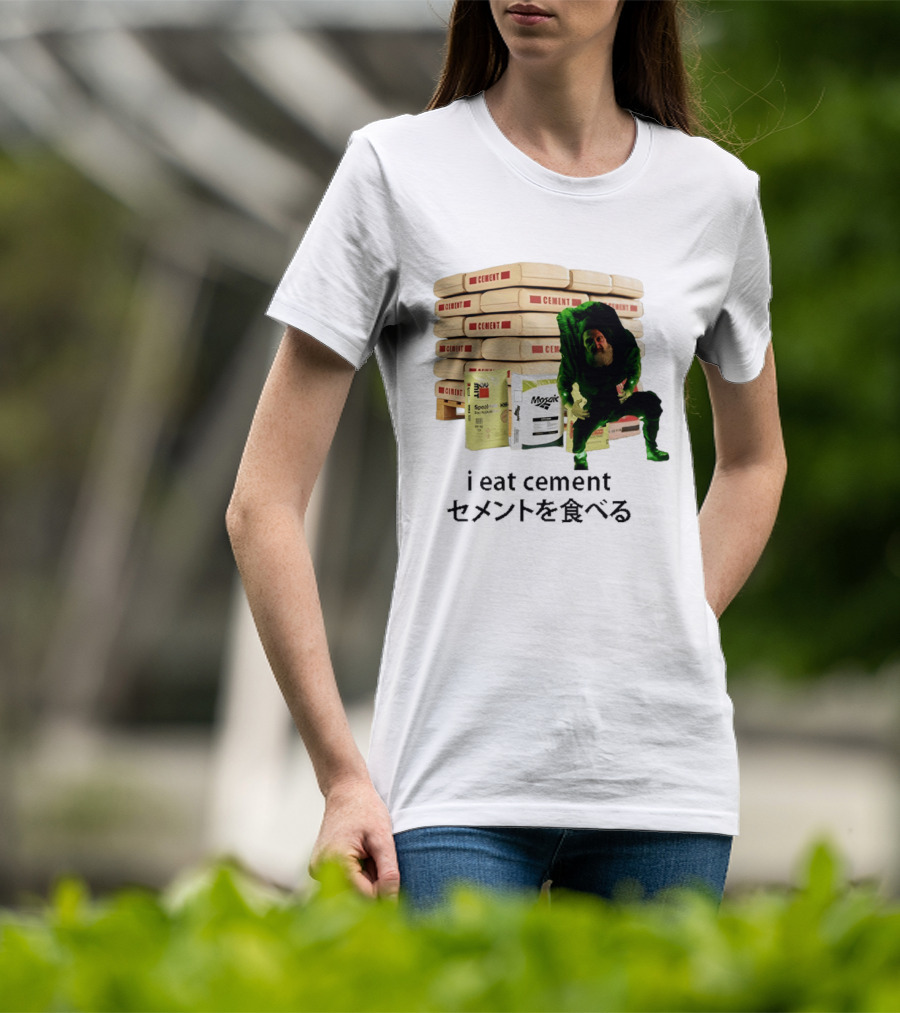 I Eat Cement Surreal Humor Poe's Favorite Snack Cement T-Shirt