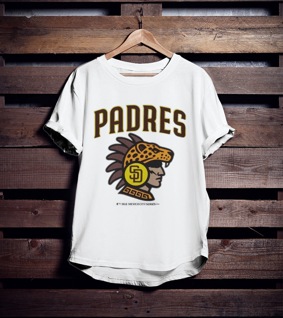 San Diego Padres MLB Mexico City Series 2026 Aztec Jaguar Warrior T-Shirt
