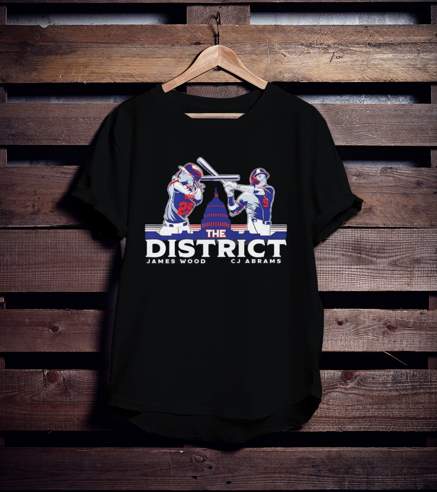 The District James Wood 29 CJ Abrams 5 Baseball Capitol Building T-Shirt