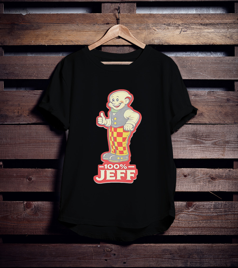 100 Percent Jeff Thumbs Up Character Checker Pants T-Shirt