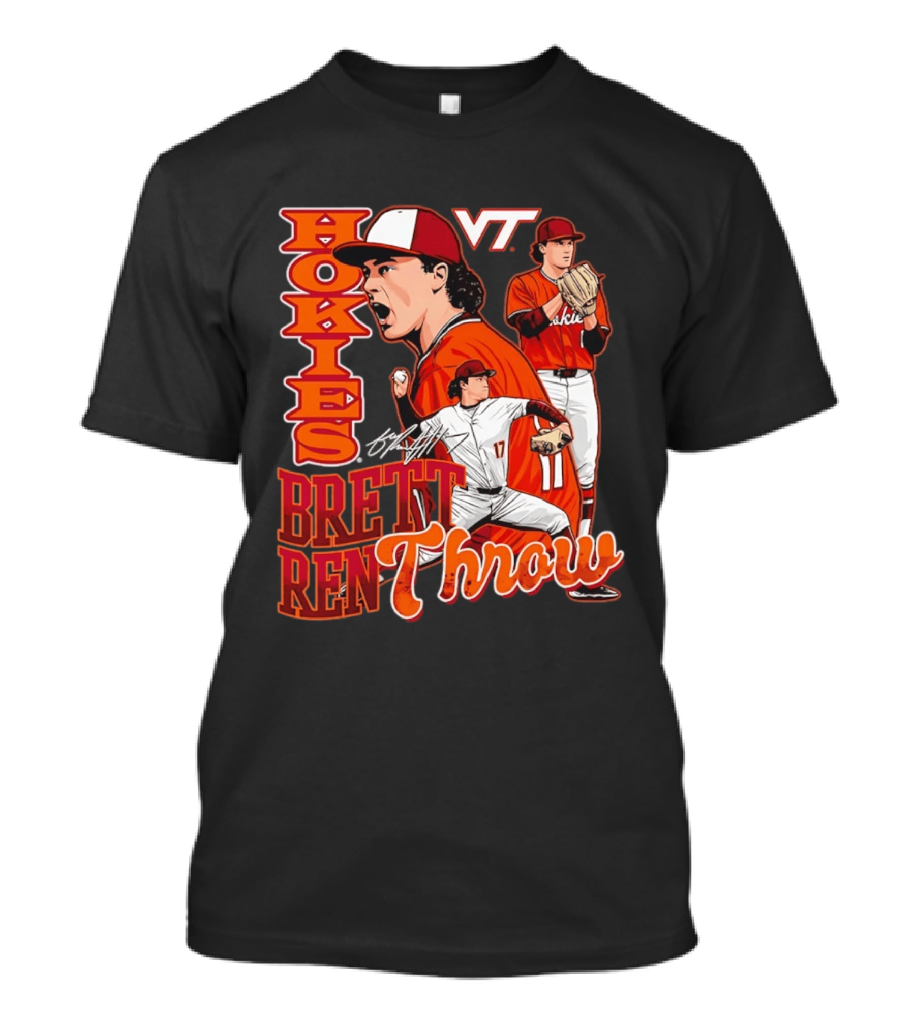 Hokies Brett Renfrow VT Baseball Brett Renthrow T-Shirt