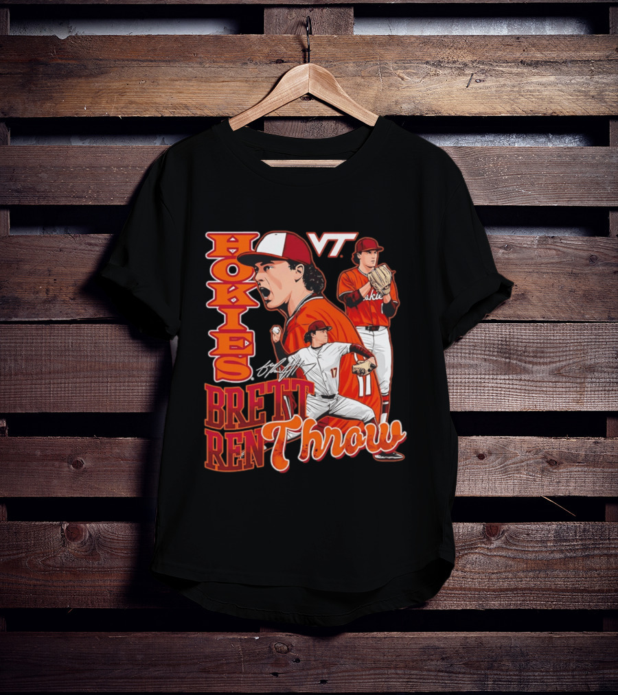 Hokies Brett Renfrow VT Baseball Brett Renthrow T-Shirt