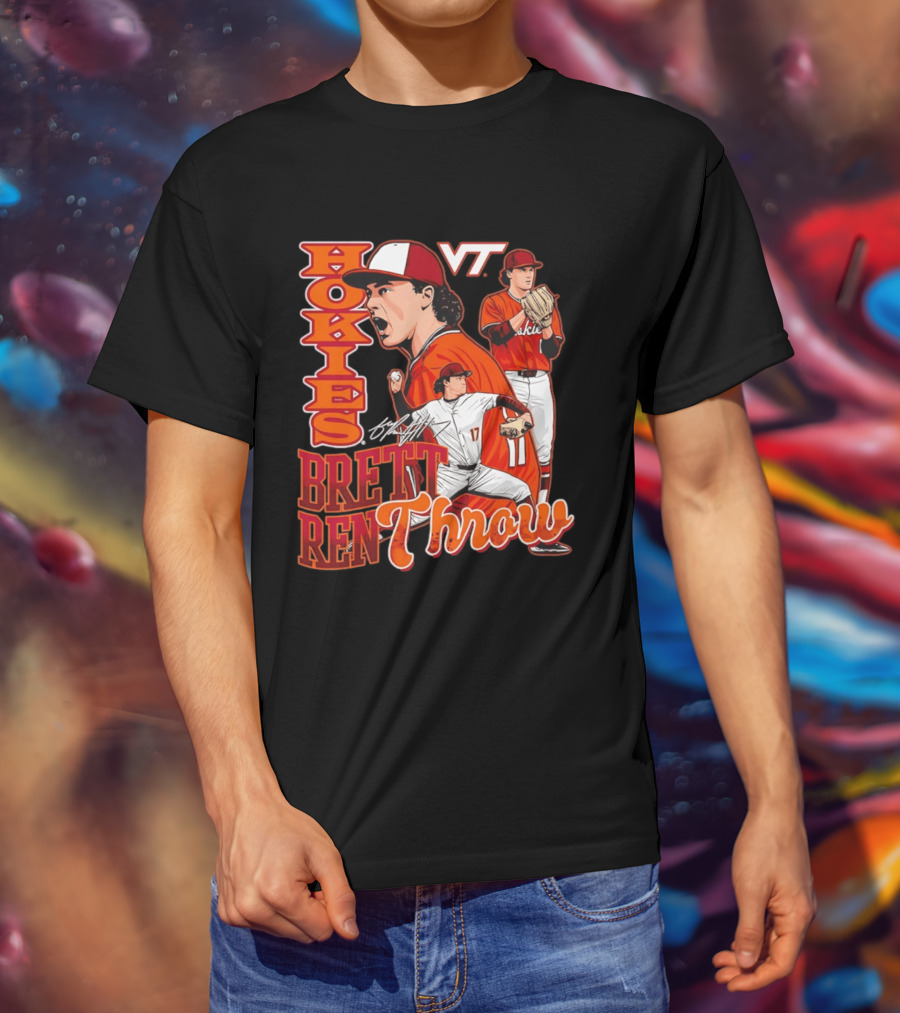 Hokies Brett Renfrow VT Baseball Brett Renthrow T-Shirt