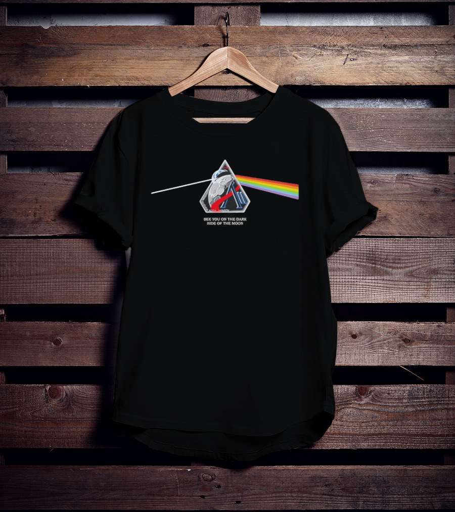 See You On The Dark Side Of The Moon Apollo 11 NASA Rainbow Triangle T-Shirt