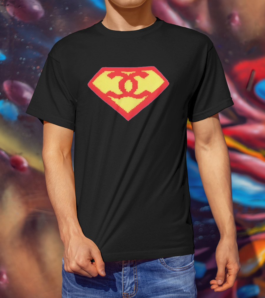 Milly Alcock Superman Yellow Red Crochet T-Shirt