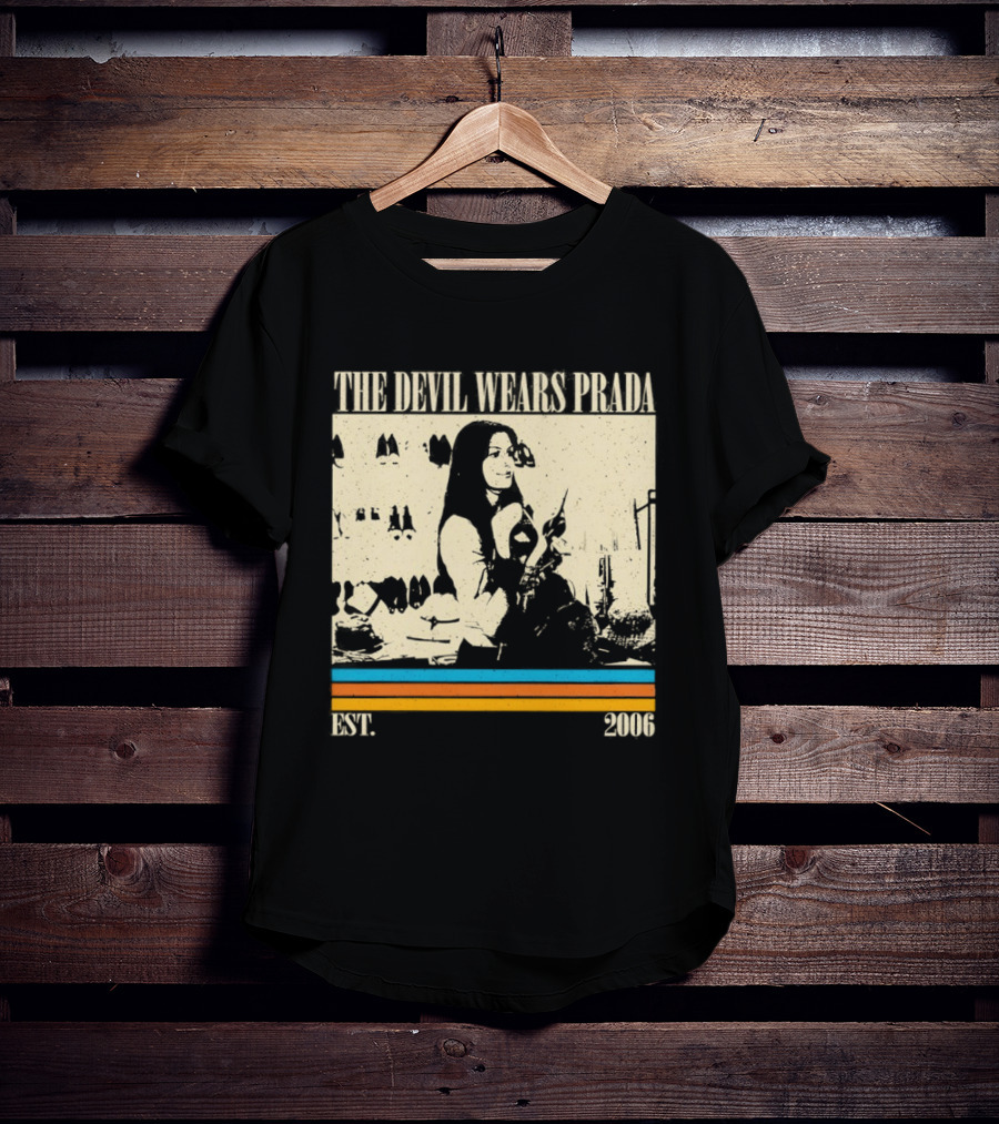 The Devil Wears Prada EST 2006 Vintage Style Retro Stripes T-Shirt