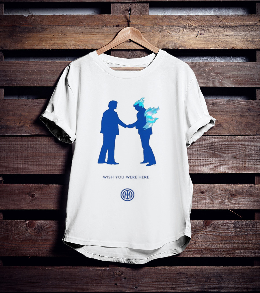 Inter Milan Pink Floyd Wish You Were Here Blue Silhouettes Iconic Collaboration T-Shirt