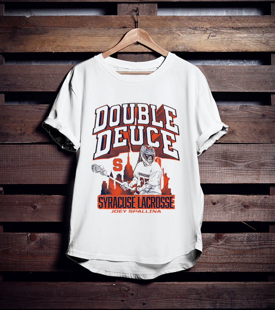 Double Deuce Syracuse Lacrosse Joey Spallina City Skyline T-Shirt