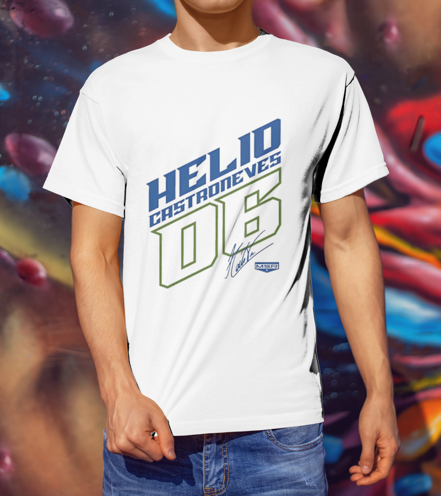 Meyer Shank Racing Helio Castroneves 06 Signature T-Shirt