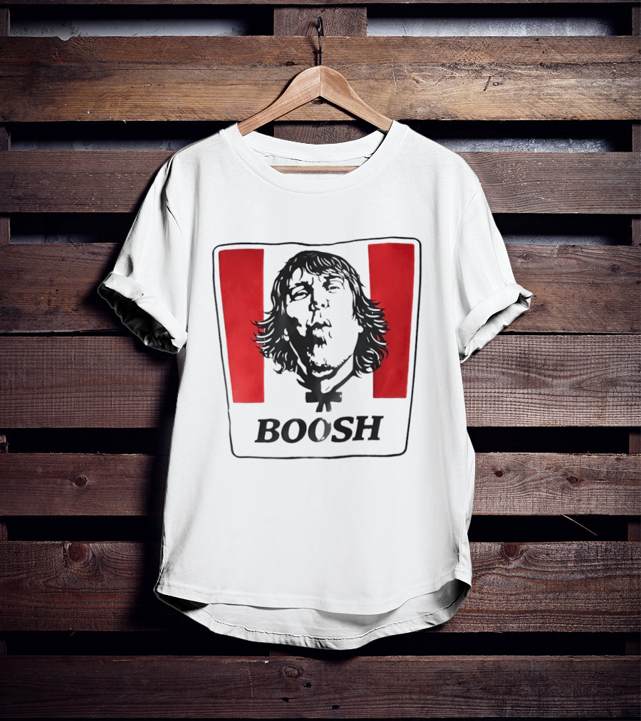 The Mighty Boosh Boosh Face Red Stripes T-Shirt