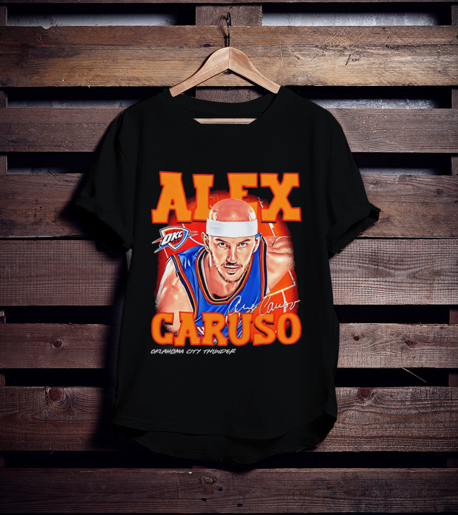 Alex Caruso Oklahoma City Thunder OKC Basketball Airbrush T-Shirt