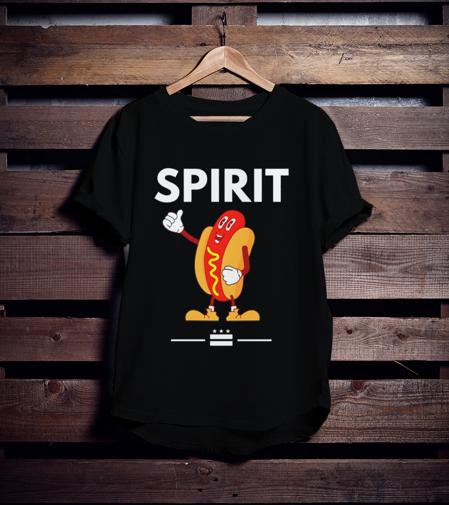 Spirit Hotdog Thumbs Up Cartoon T-Shirt