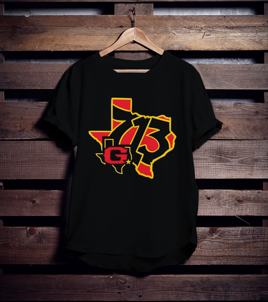 Houston Gamblers 713 Area Code Texas Map T-Shirt