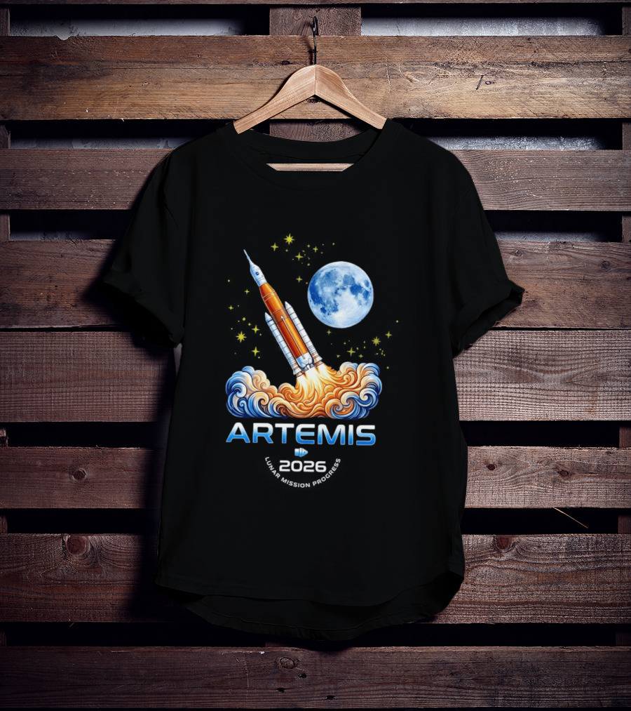 Artemis II 2026 NASA Moon Rocket Launch Space Program T-Shirt