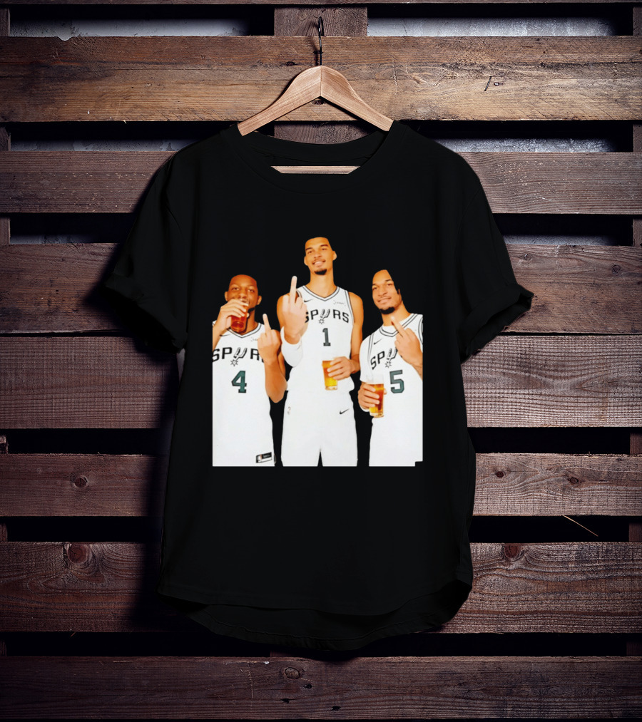 San Antonio Spurs Trinity Beers And Middle Finger Gesture T-Shirt