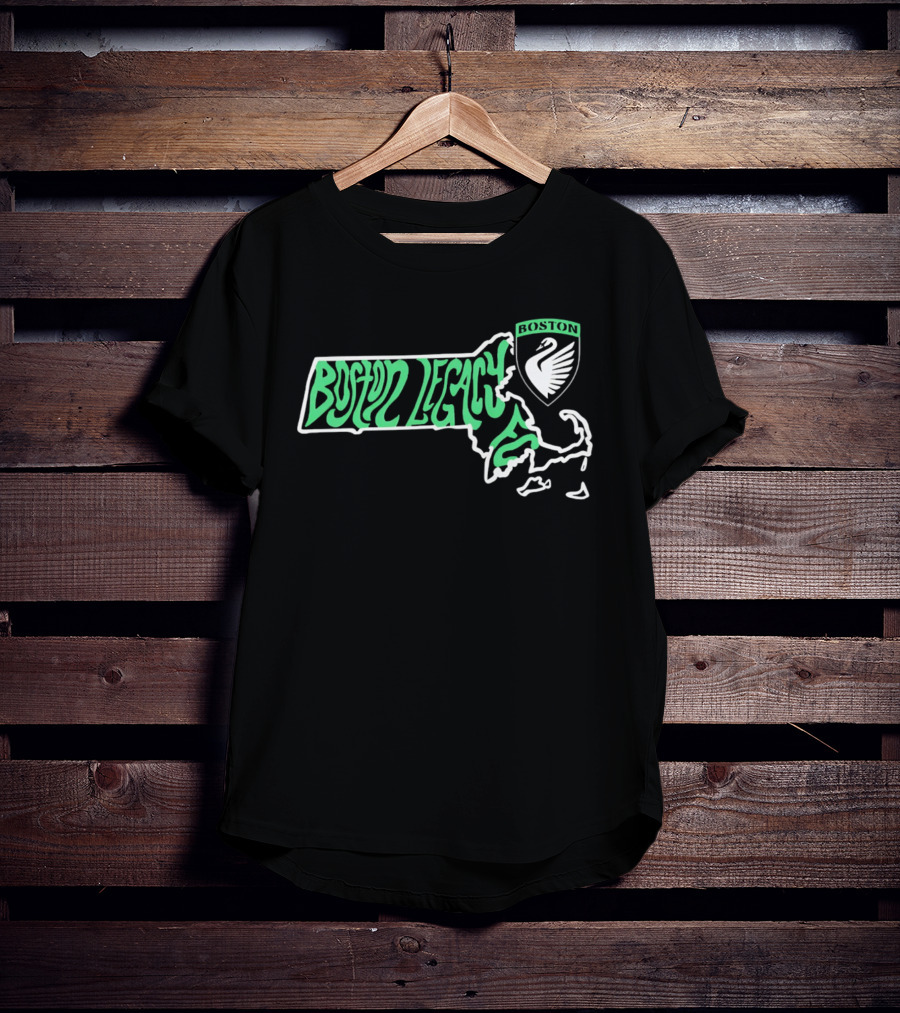 Boston Legacy FC Groovy Massachusetts Swan Crest T-Shirt