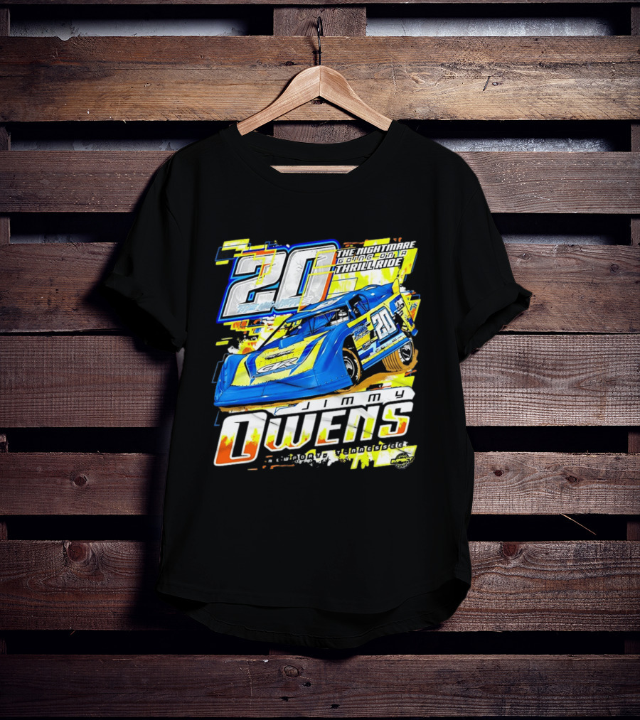 Jimmy Owens Racing 20 Nightmare Going On A Thrill Ride T-Shirt