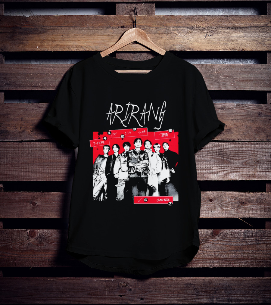 Arirang 2026 J Hope RM Jin Suga Jimin Jung Kook T-Shirt