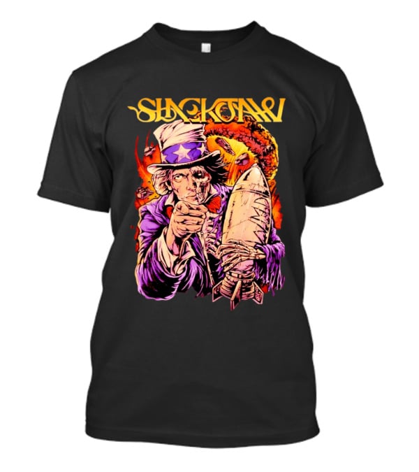 Slackjaw WMD Uncle Sam Nuclear Explosion Rocket T-Shirt