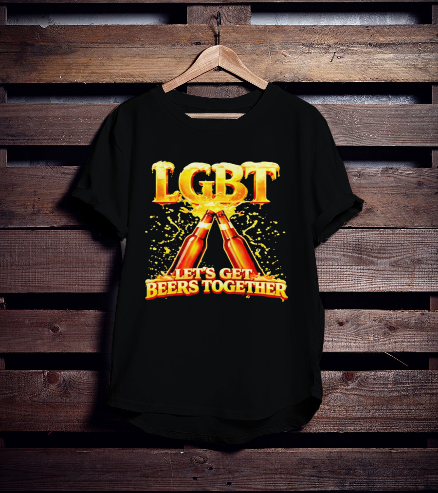 LGBT Let's Get Beers Together Celebration With Beer Bottles T-Shirt