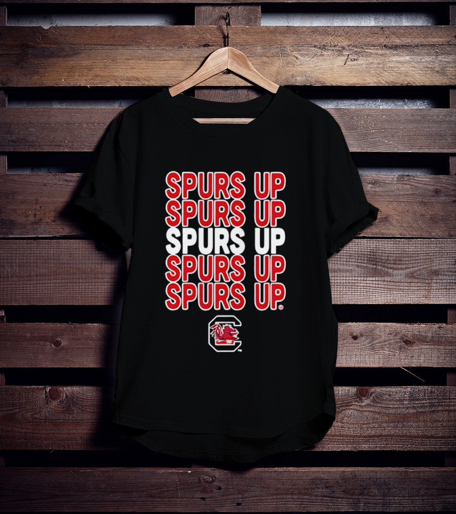 Spurs Up South Carolina Gamecocks C Logo Repeated T-Shirt