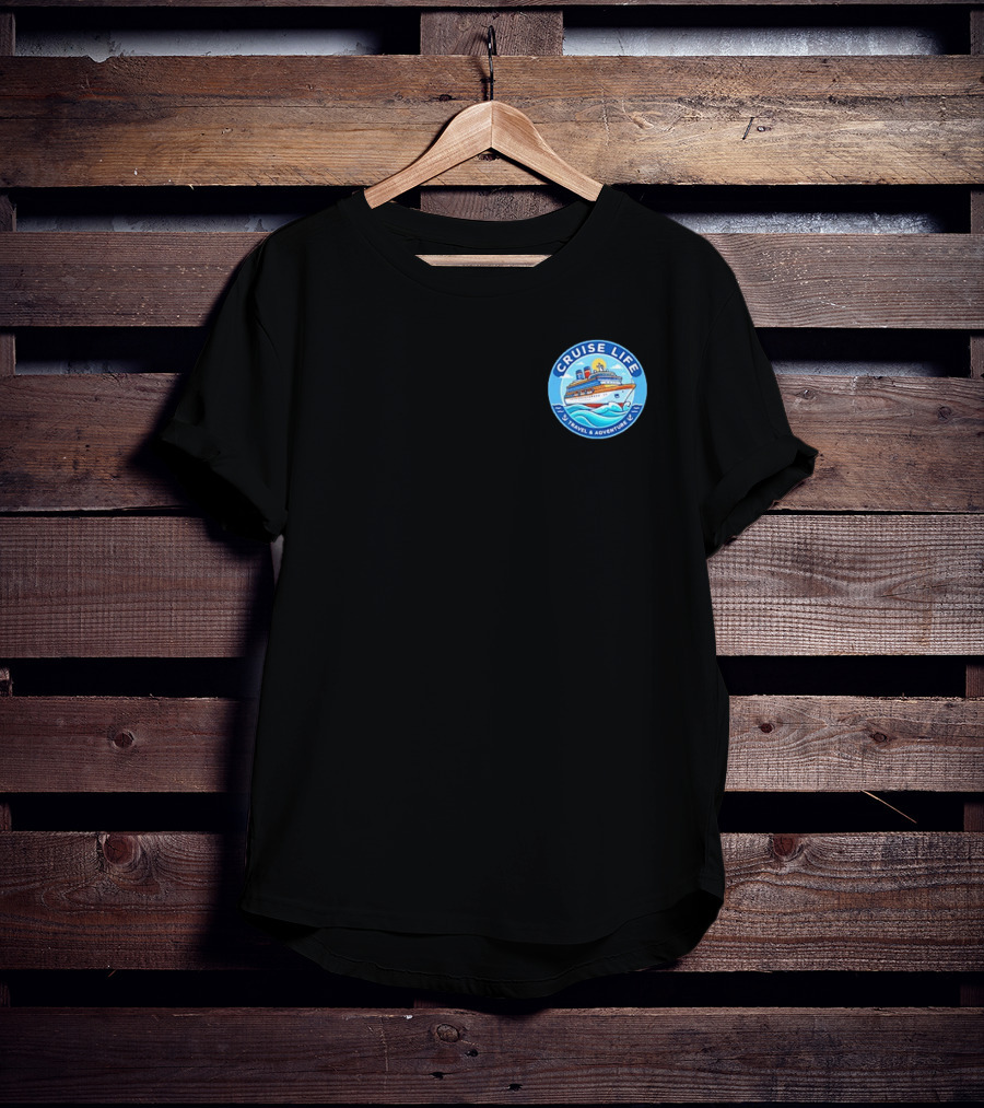 Cruise Life Travel Adventure Ocean Waves Ship T-Shirt
