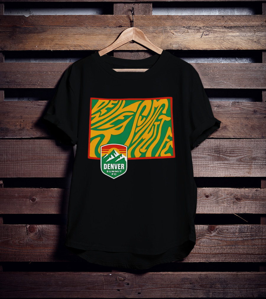 Denver Summit FC Groovy State Vibrant Mountain Soccer Club T-Shirt