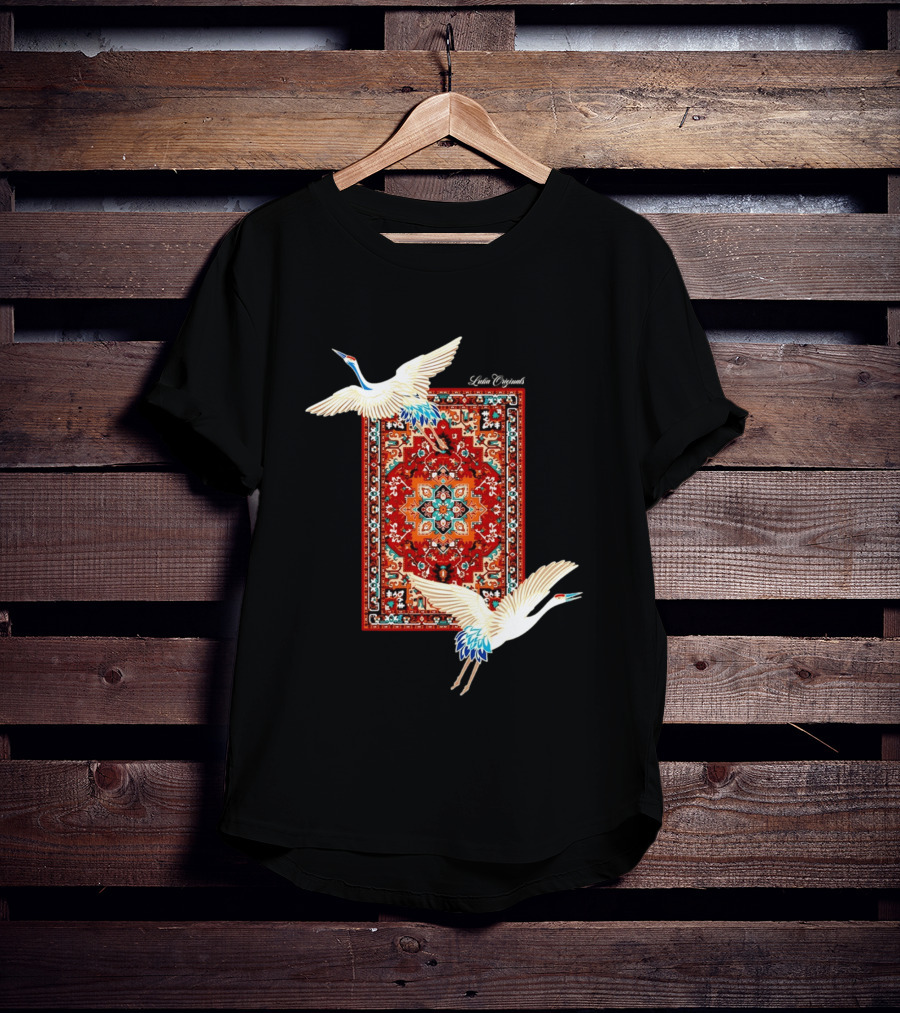Fly Your Own Way Oriental Crane Carpet T-Shirt