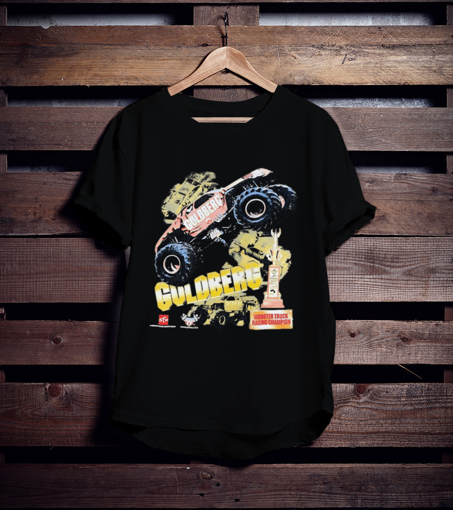 GOLDBERG Monster Truck Racing Champion Trophy SFX Block Party T-Shirt