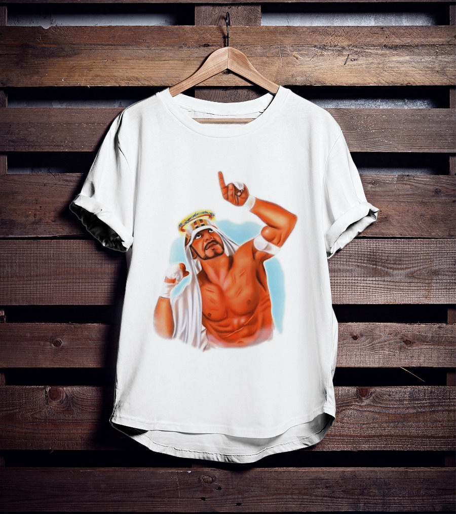 Sabu Airbrush Professional Wrestling Legend Iconic Pose T-Shirt