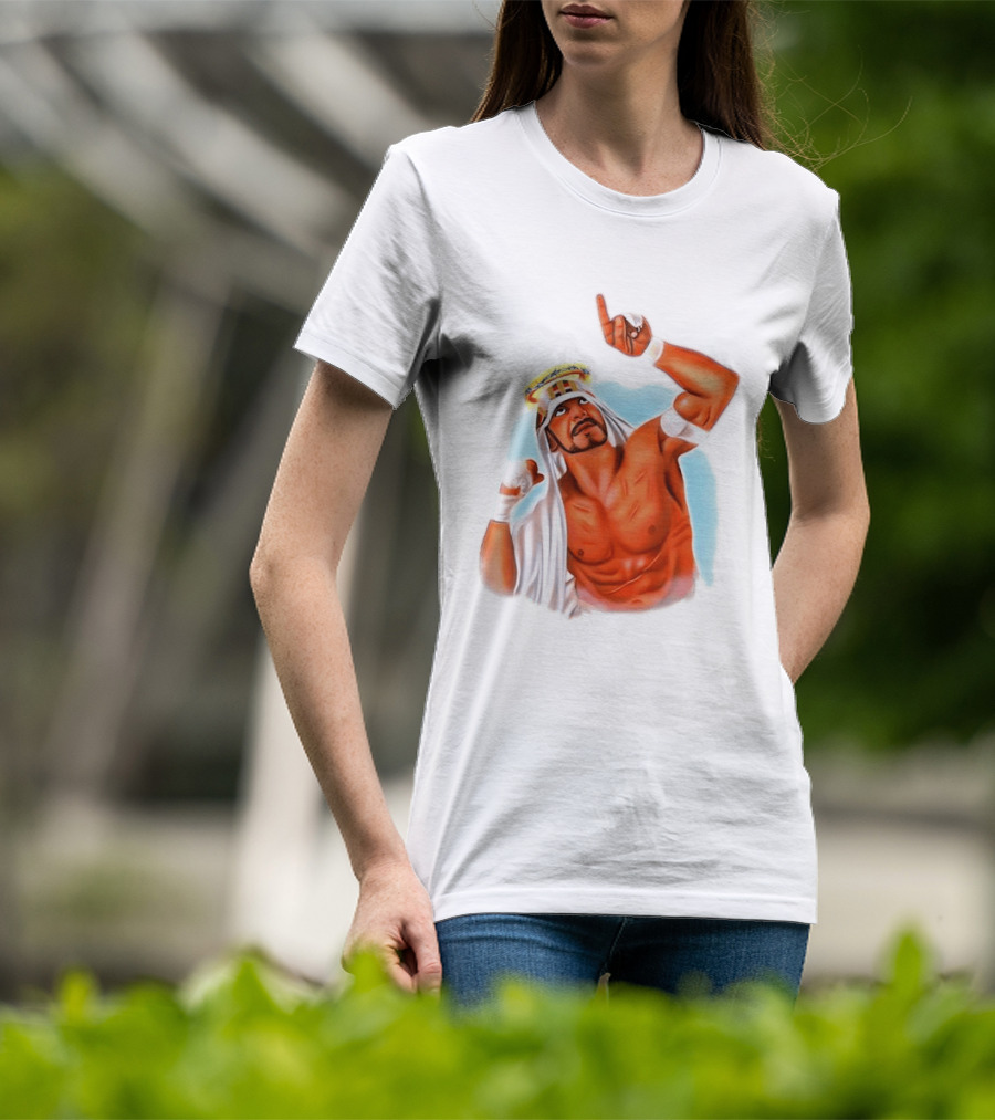 Sabu Airbrush Professional Wrestling Legend Iconic Pose T-Shirt