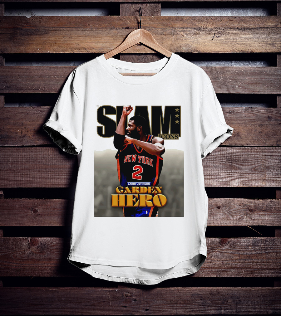 Slam Icons Larry Johnson New York 2 Garden Hero T-Shirt
