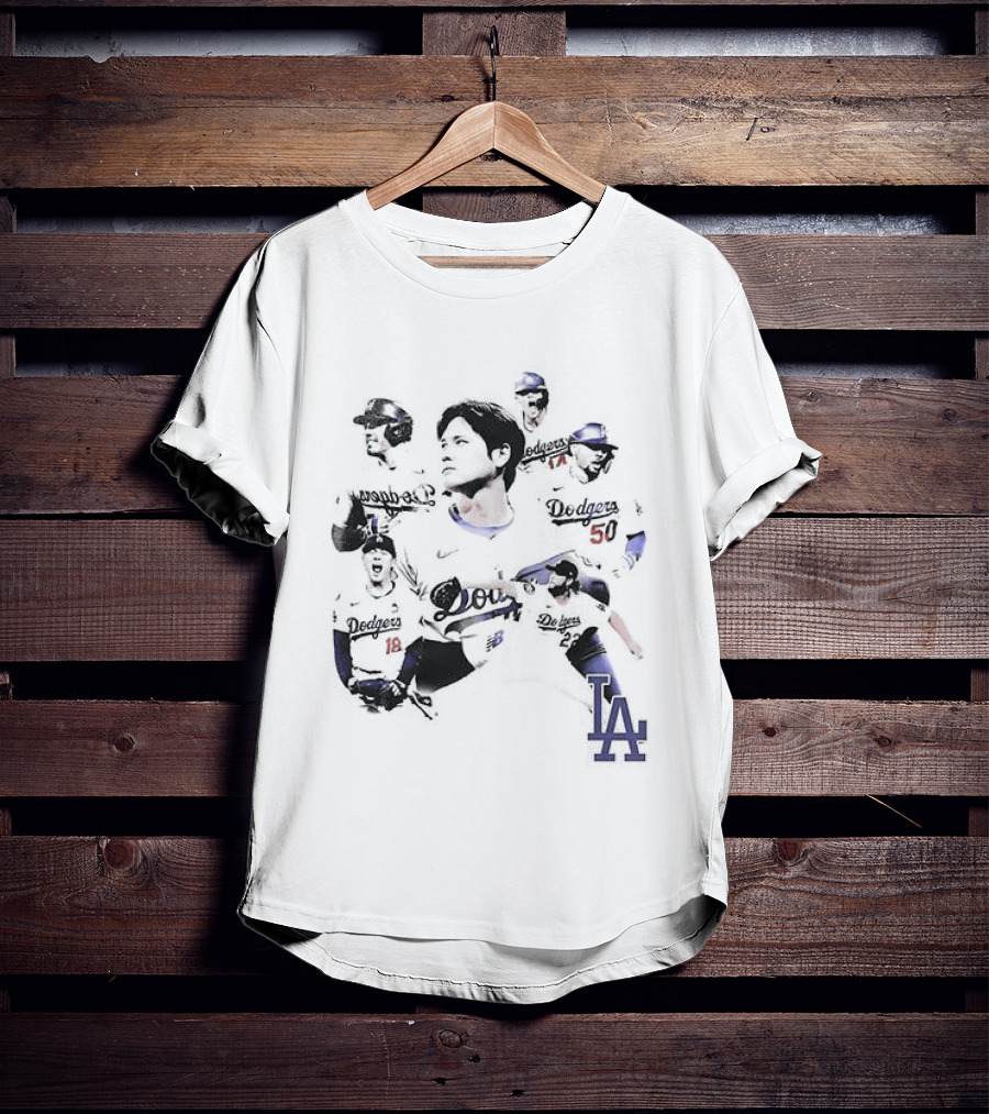 Los Angeles Dodgers Team Eight Rings Champions Players LA T-Shirt