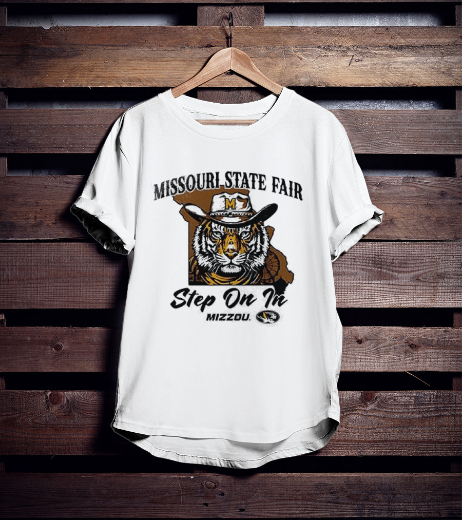 Mizzou Tigers Missouri State Fair Cowboy Hat Tiger Step On T-Shirt
