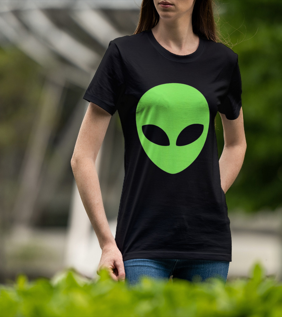 Alien Face 2026 Green Mask T-Shirt