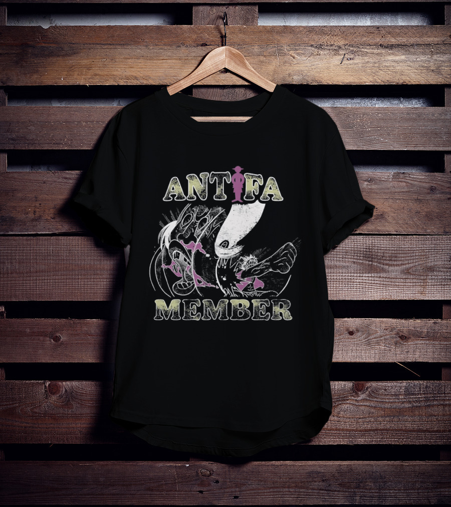 ANTIFA MEMBER Cartoon Style Koi Fish And Shark T-Shirt
