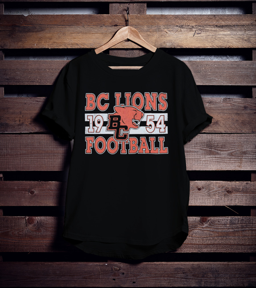 BC Lions Football 1954 Retro Style Compilation T-Shirt