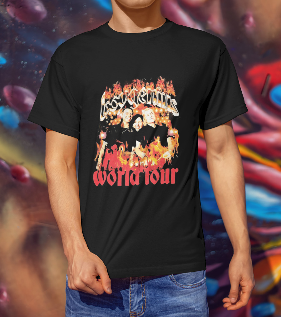 Boygenius World Tour Flaming Portraits T-Shirt