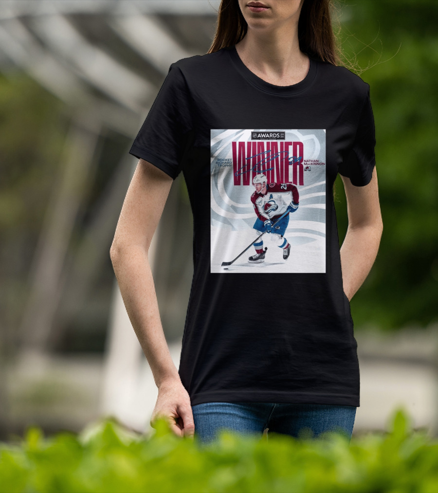 NHL 2026 Awards Rocket Richard Trophy Nathan MacKinnon Winner T-Shirt