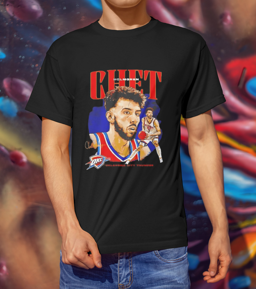 Chet Holmgren Oklahoma City Thunder Player Action OKC T-Shirt