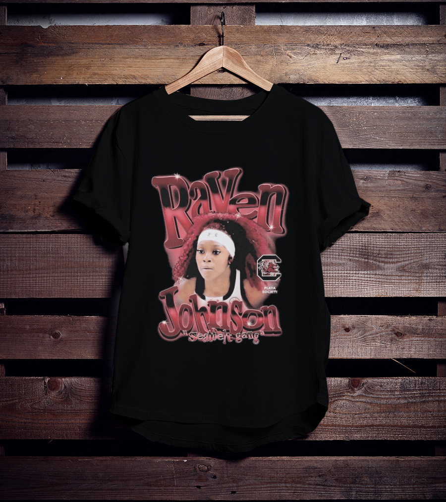 Raven Johnson Seatbelt Gang Playa Society USC Gamecocks T-Shirt