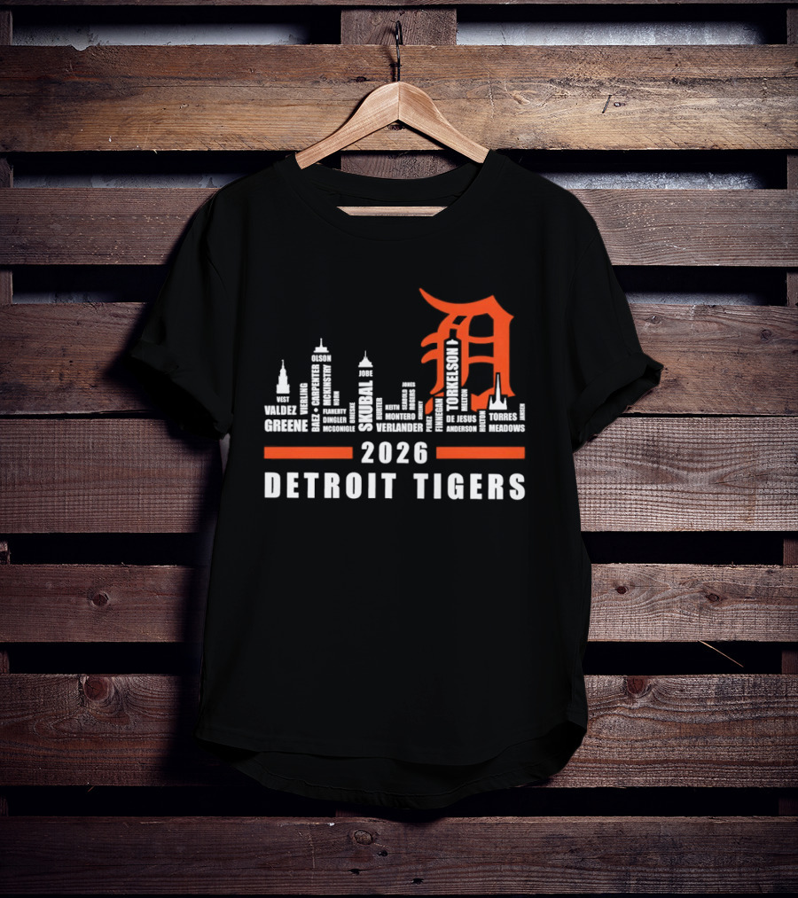 Detroit Tigers 2026 City Skyline T-Shirt