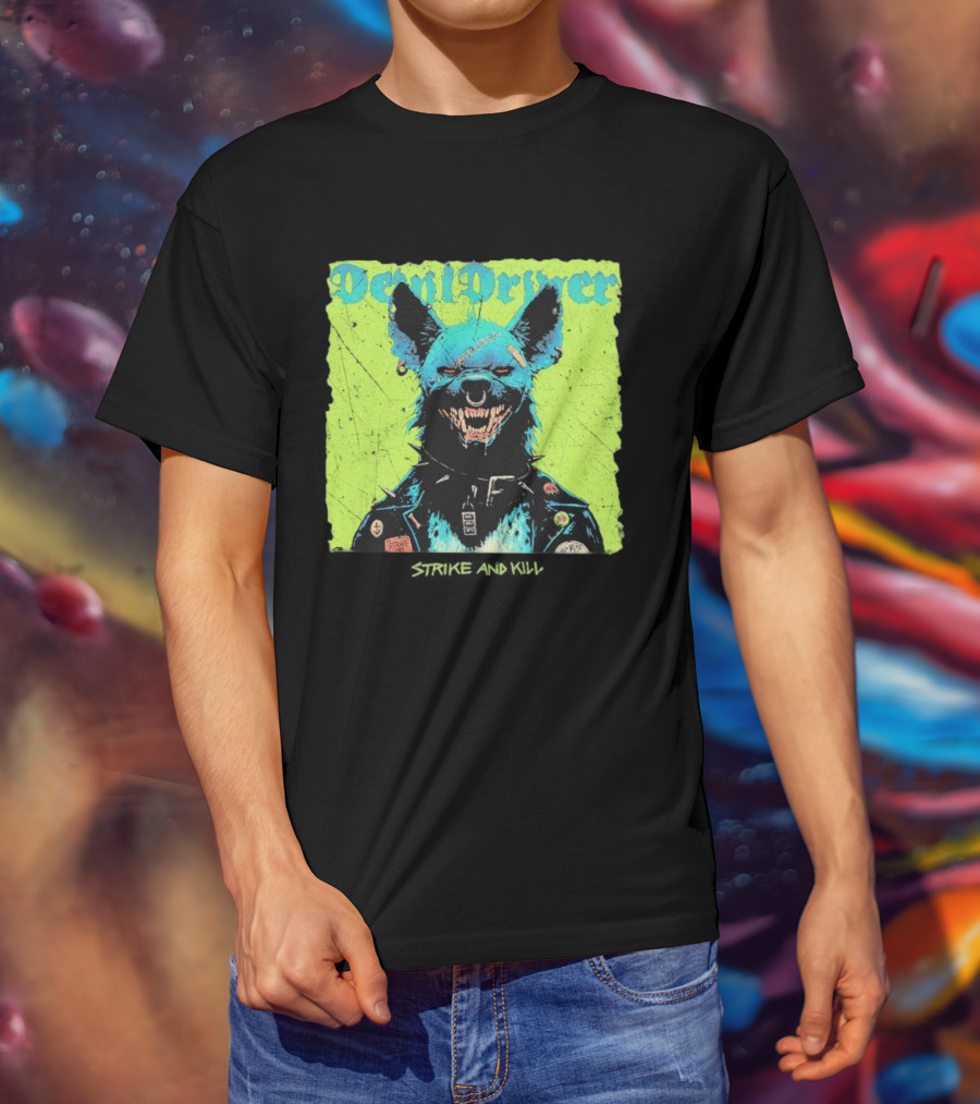 DevilDriver 2026 Strike And Kill Blue Canine With Punk Jacket T-Shirt