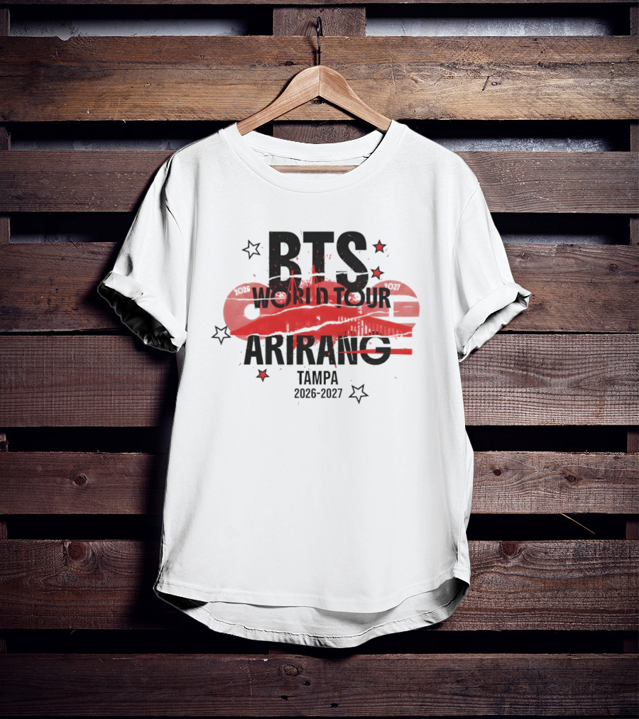 BTS World Tour Arirang Tampa 2026 2027 Concert Event T-Shirt