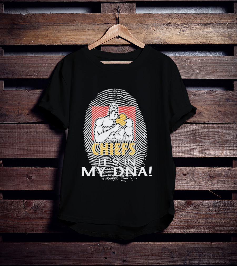 Gallagher Chiefs Football It's In My DNA Fingerprint 2026 T-Shirt
