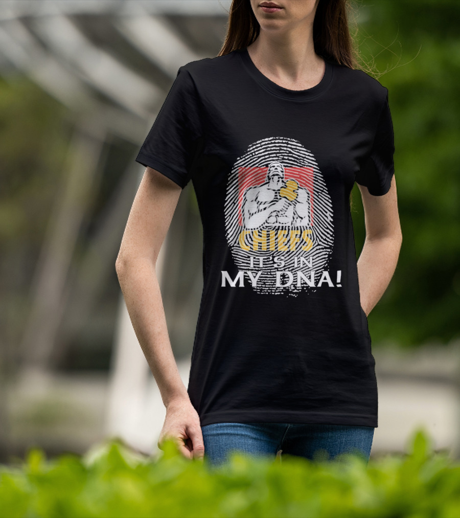 Gallagher Chiefs Football It's In My DNA Fingerprint 2026 T-Shirt