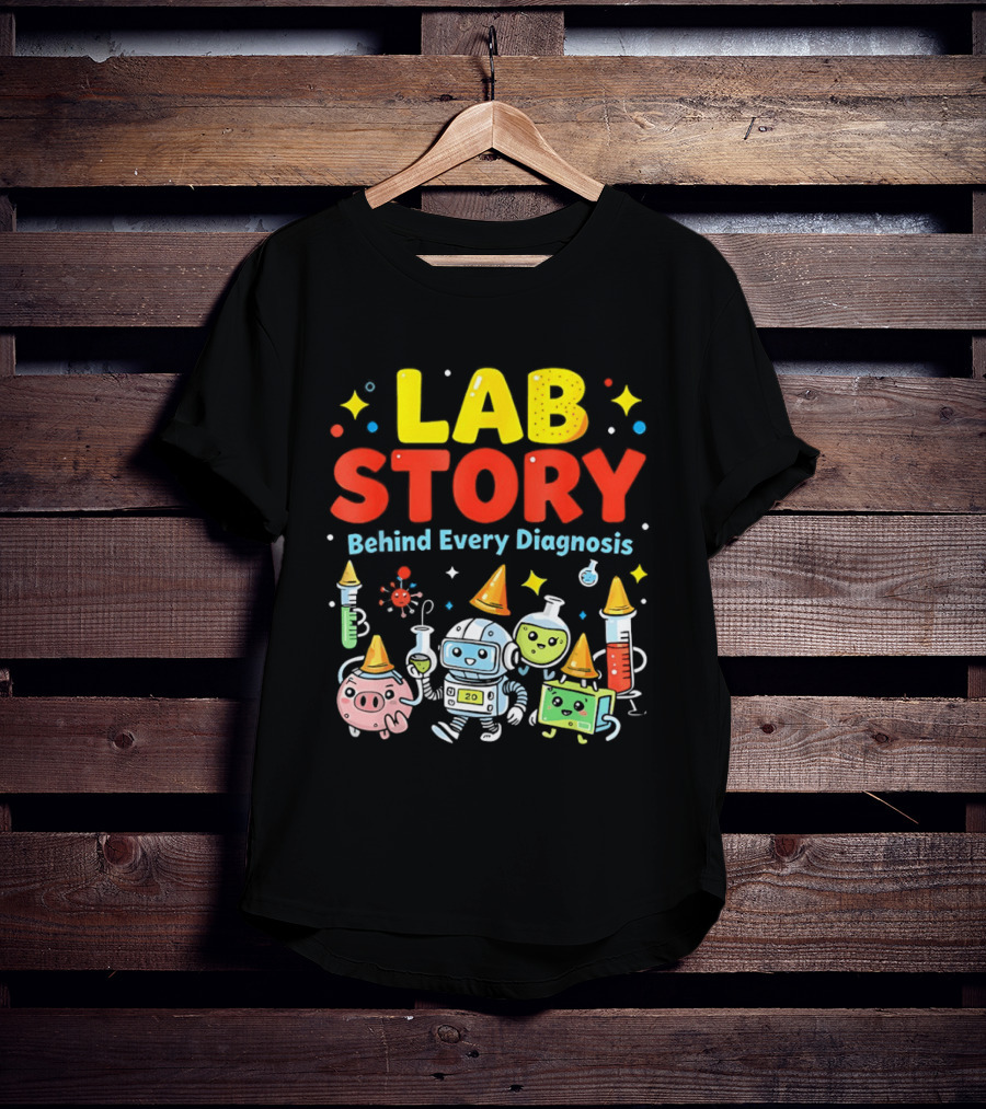 Lab Story Behind Every Diagnosis Week 2026 Medical Laboratory Technician Team T-Shirt